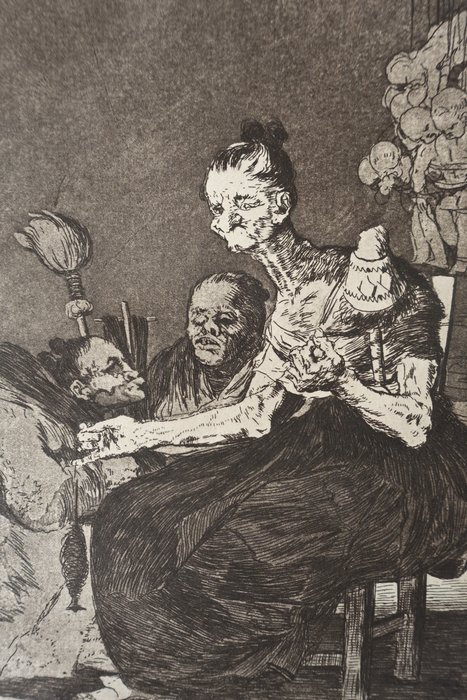 Francisco de Goya (1746-1828), after — Caprichos no. 44 — Hilan delgado